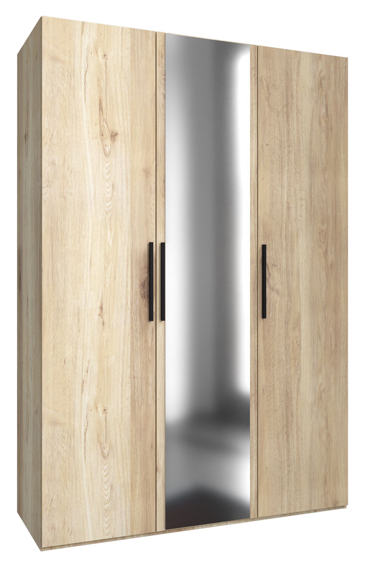 Шкафы белые трехдверные с зеркалом