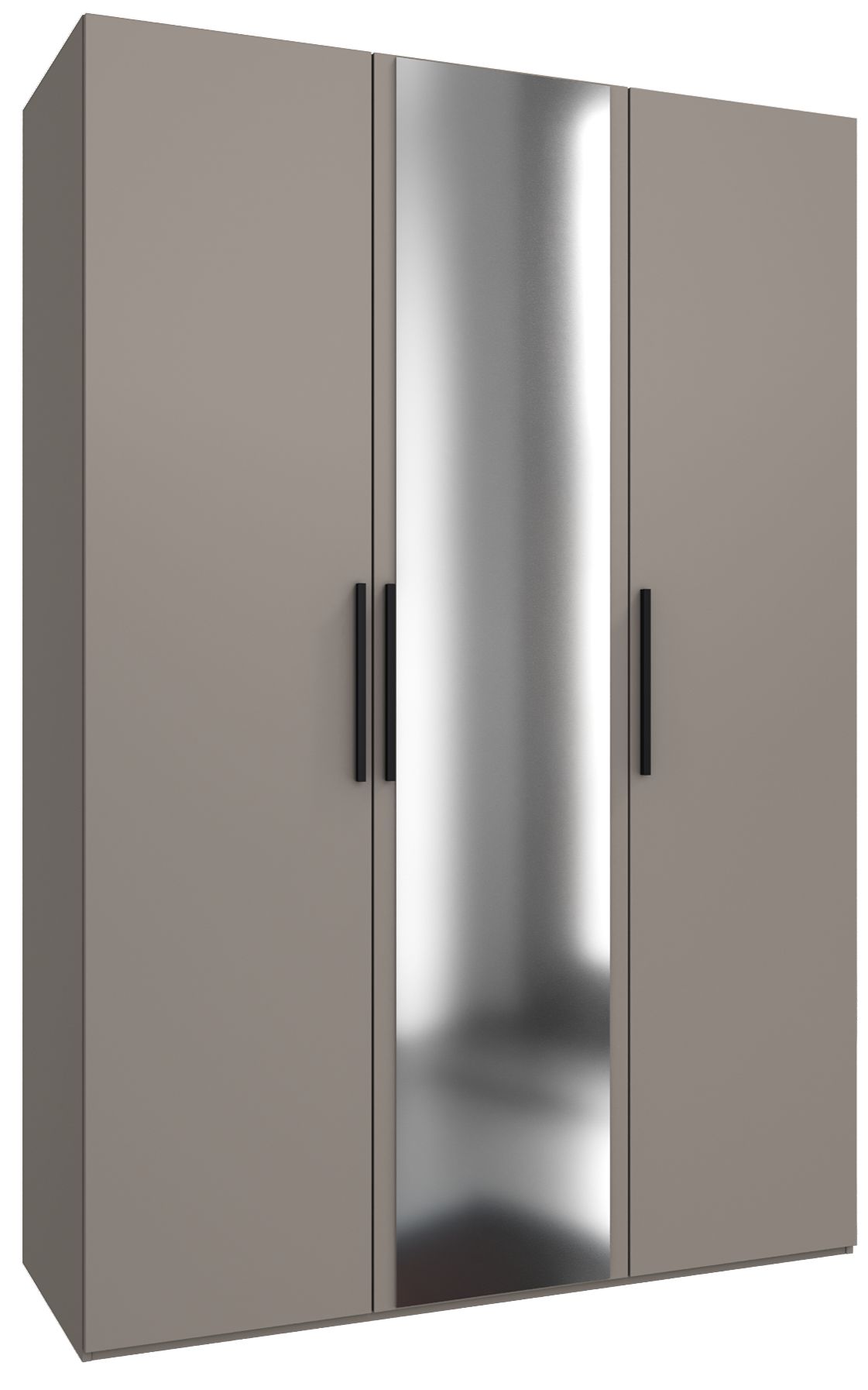 Шкафы белые трехдверные с зеркалом