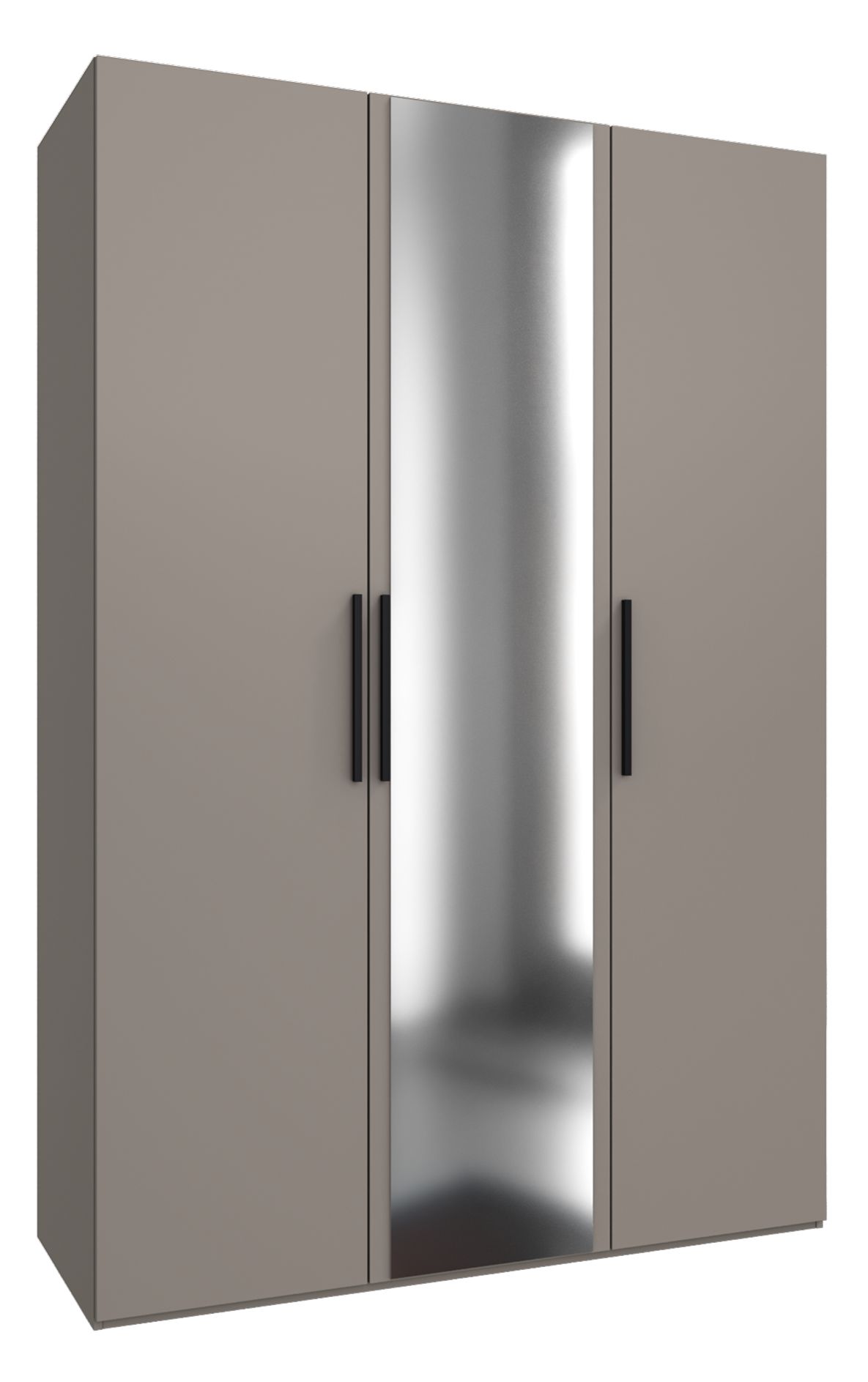 Шкафы белые трехдверные с зеркалом